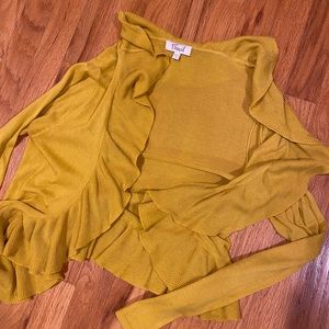 Ultra soft fossil cardigan in mustard